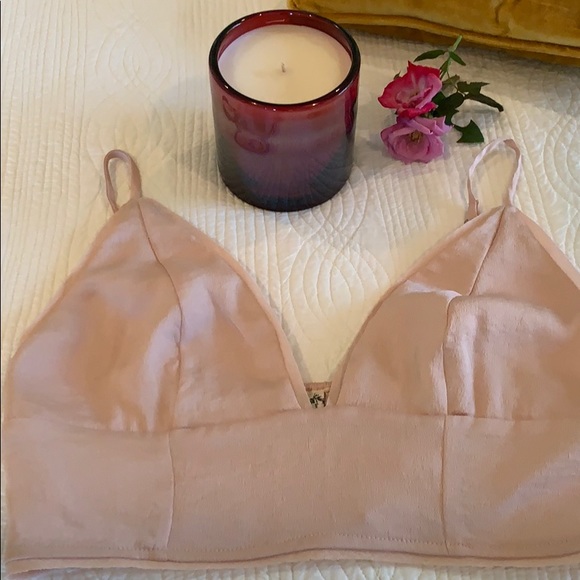 FREE PEOPLE INTIMATELY PARADISE BRAMI SATIN LONGLINE SILHOUETTE RAW EDGES LAST S - Picture 5 of 12